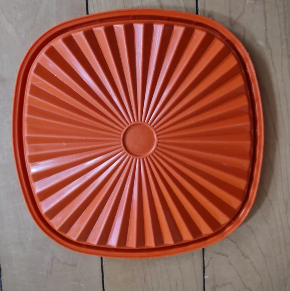 Orange Vintage Tupperware Kitchen Bowl with Lid - Picture 7 of 7
